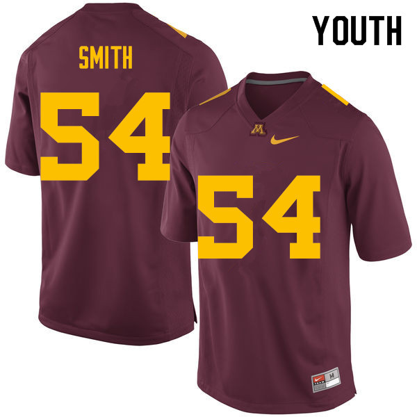 Youth #54 Bruce Smith Minnesota Golden Gophers College Football Jerseys Sale-Maroon